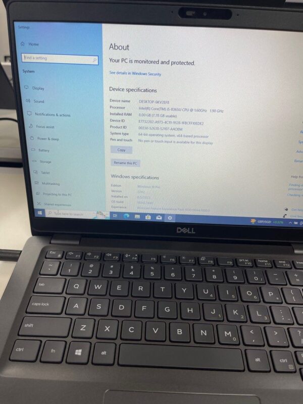 Refurbished -Dell Latitude 5300 slim and light weight laptop intel core i5-8th Gen Processor 8GB RAM 256GB SSD Windows 10 OS - Image 4