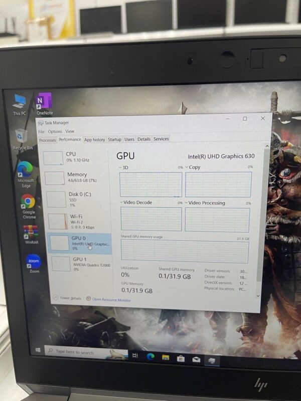 Refurbished -HP Zbook 15 G6 Mobile workstations Intel core i9-9th Gen 64GB RAM 1TB SSD 4Gb Nvidia graphics - Image 6
