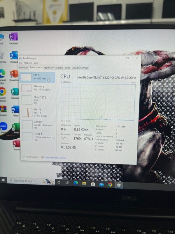 Refurbished -Gaming / Auto CAD / Video Editing - Dell Precision 5520 15.6inch FHD Screen intel core i7 Processor 16GB/32GB RAM 256GB/512GB SSD Windows 11 OS - Image 7