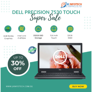 Refurbished -Dell Precision 7530 Touch Mobile workstation 15.6 inch intel i7-8750HQ 32GB RAM 512GB SSD 4GB Nvidia Graphics Windows 10 Pro