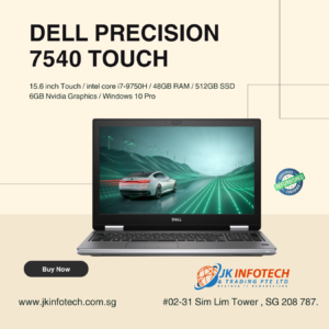 Refurbished -Dell Precision 7540 Touch Mobile workstation 15.6 inch intel i7-9750HQ 48GB RAM 512GB SSD 6GB Nvidia Graphics Windows 10 Pro