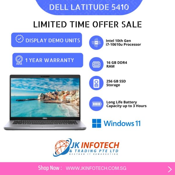 Dell Latitude 5410 Ultrabook 14 inch i7-10610u Processor 16GB RAM 256GB /512GB SSD Windows 11 Pro 1 Year Seller Warranty